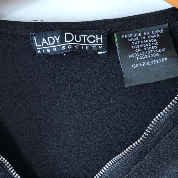 Lady Dutch black blouse. Size: M - Picture 2 of 3